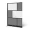 Luxor Workflow Modular Wall Room Divider System - Black Frame - 53" x 70" Add-On Wall with Whiteboard MW-5370-XWCGB - alternate 1